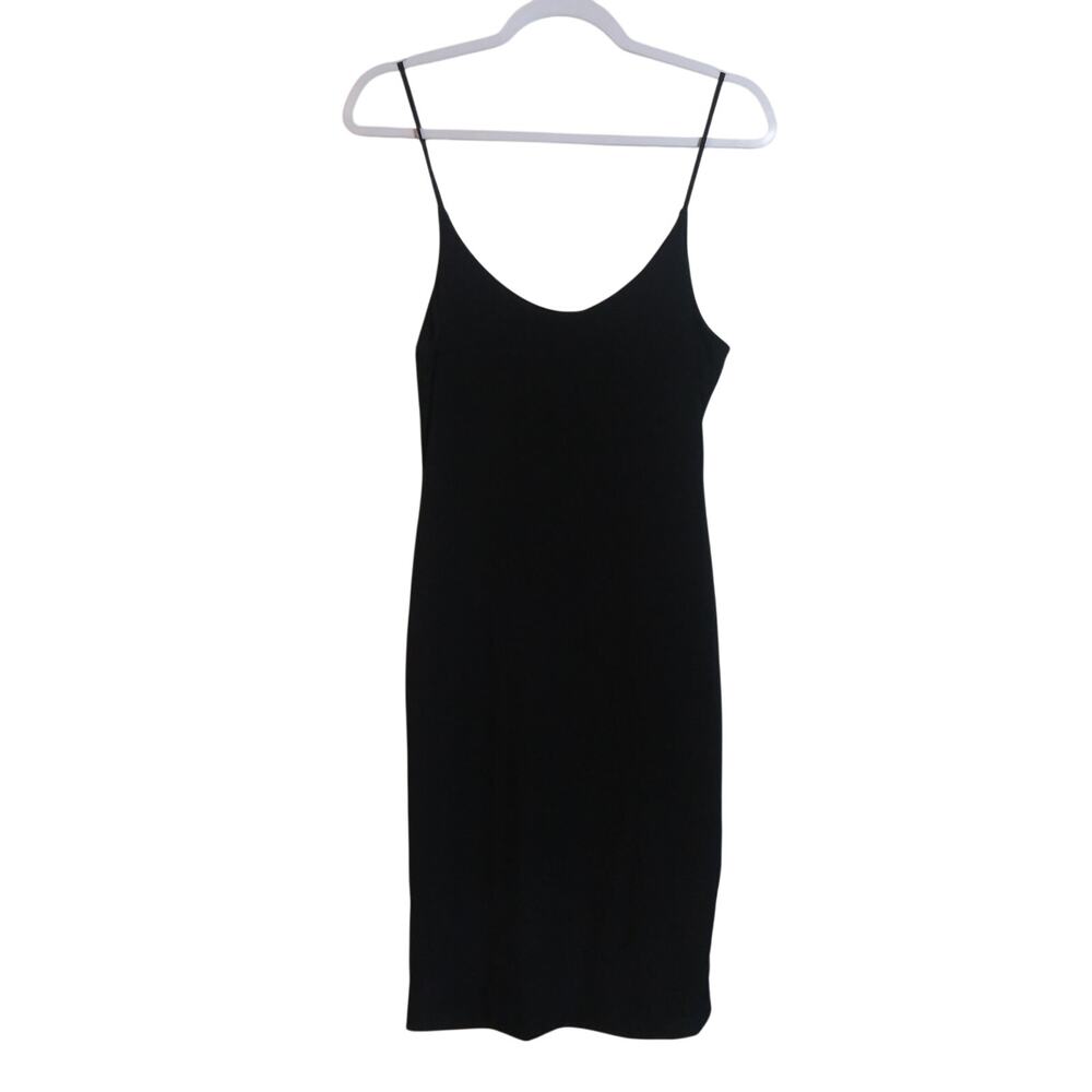 Popular 21 Black Scoop Neck Bodycon LBD Mini Sleeveless Dress Size L